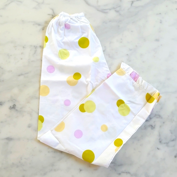 NWT. 100% Cotton Multicolor Polka Dots and Embroidery Pajama Set. - Picture 3 of 9